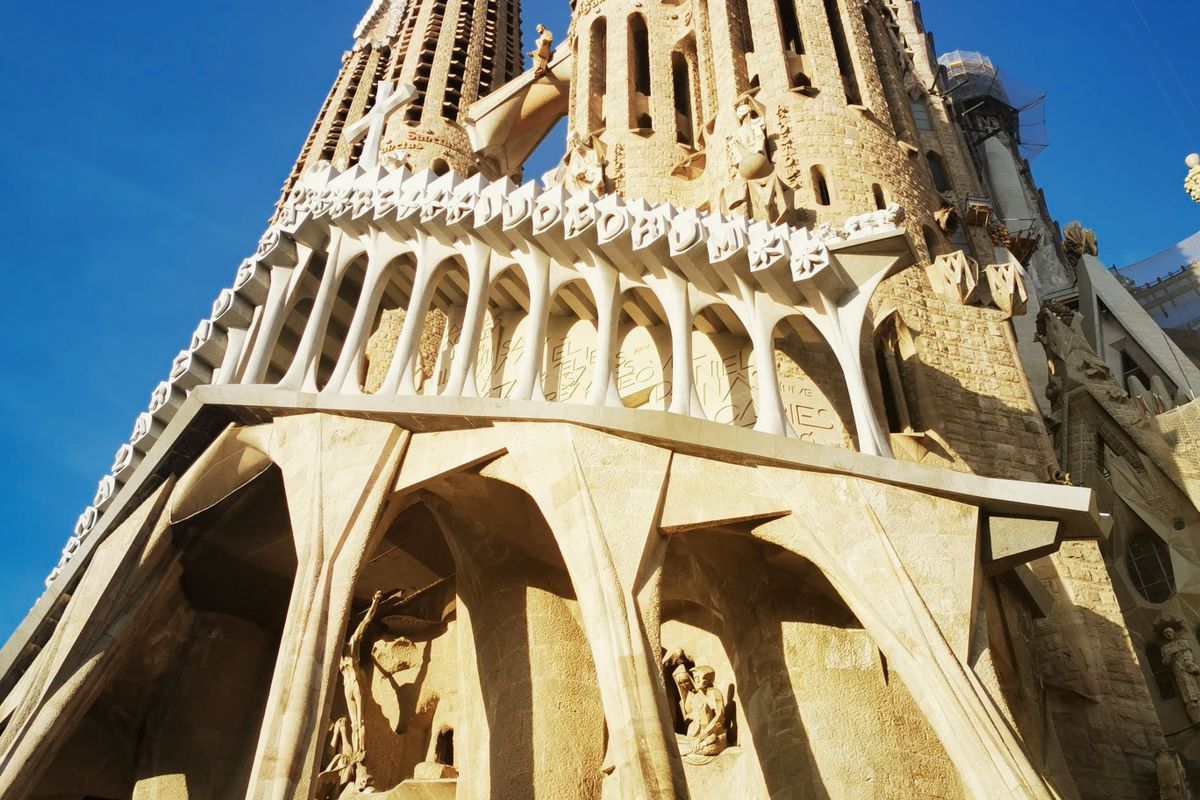 The spires of the Sagrada Família basilica in Barcelona